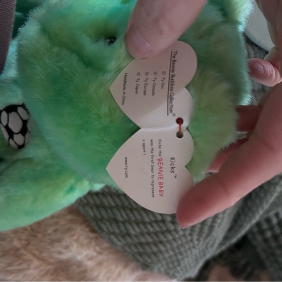 Ty Soccer Bear Kicks Beanie Buddy Vintage 1999 - Picture 4 of 5